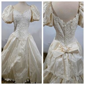 Vintage Mori Lee SILK Wedding Gown